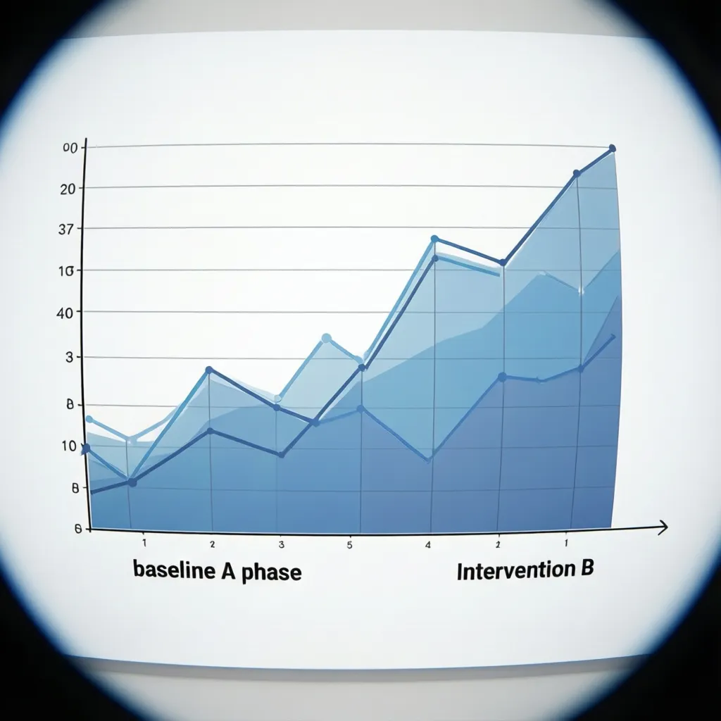 Gráfico simple mostrando línea base y fase de intervención
