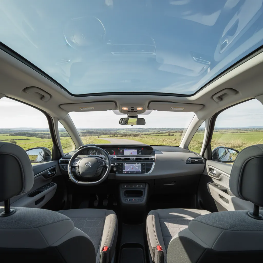 Parabrisas panorámico del Grand C4 Picasso visto desde el interior