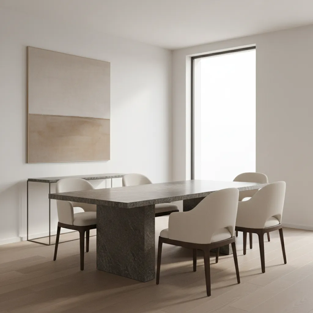 standard granite dining table height with chairs in modern dining room