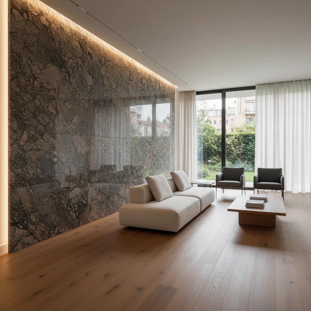 Muros de granito interiores: cómo usarlos en decoración