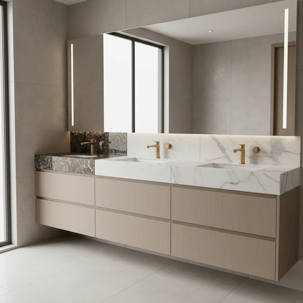 Granite vs Quartz vs Marble Bathroom Countertop Material Trends