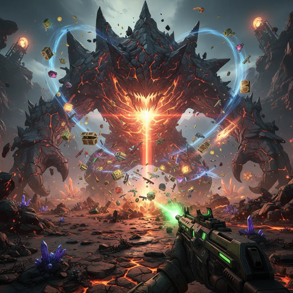 Graveward boss battle scene used for decoration farming in Borderlands 3