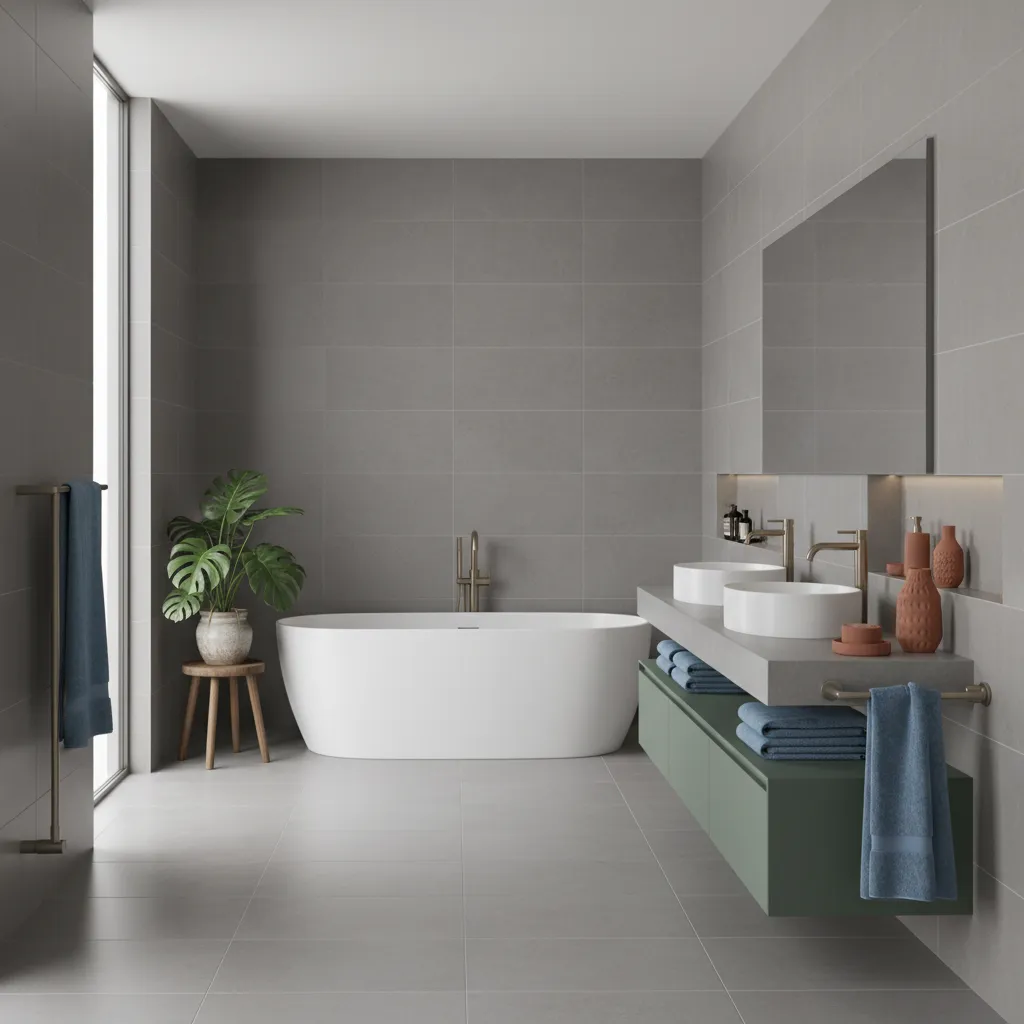 Best Accent Colors for Gray Bathrooms: Blue vs Green vs Warm Tones