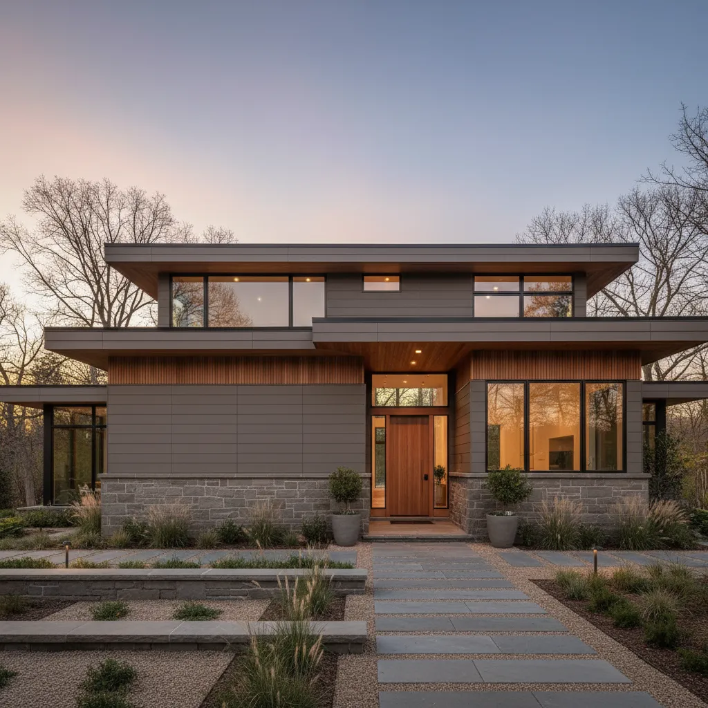 Gray-Brown Exteriors Across 3 Popular Home Styles