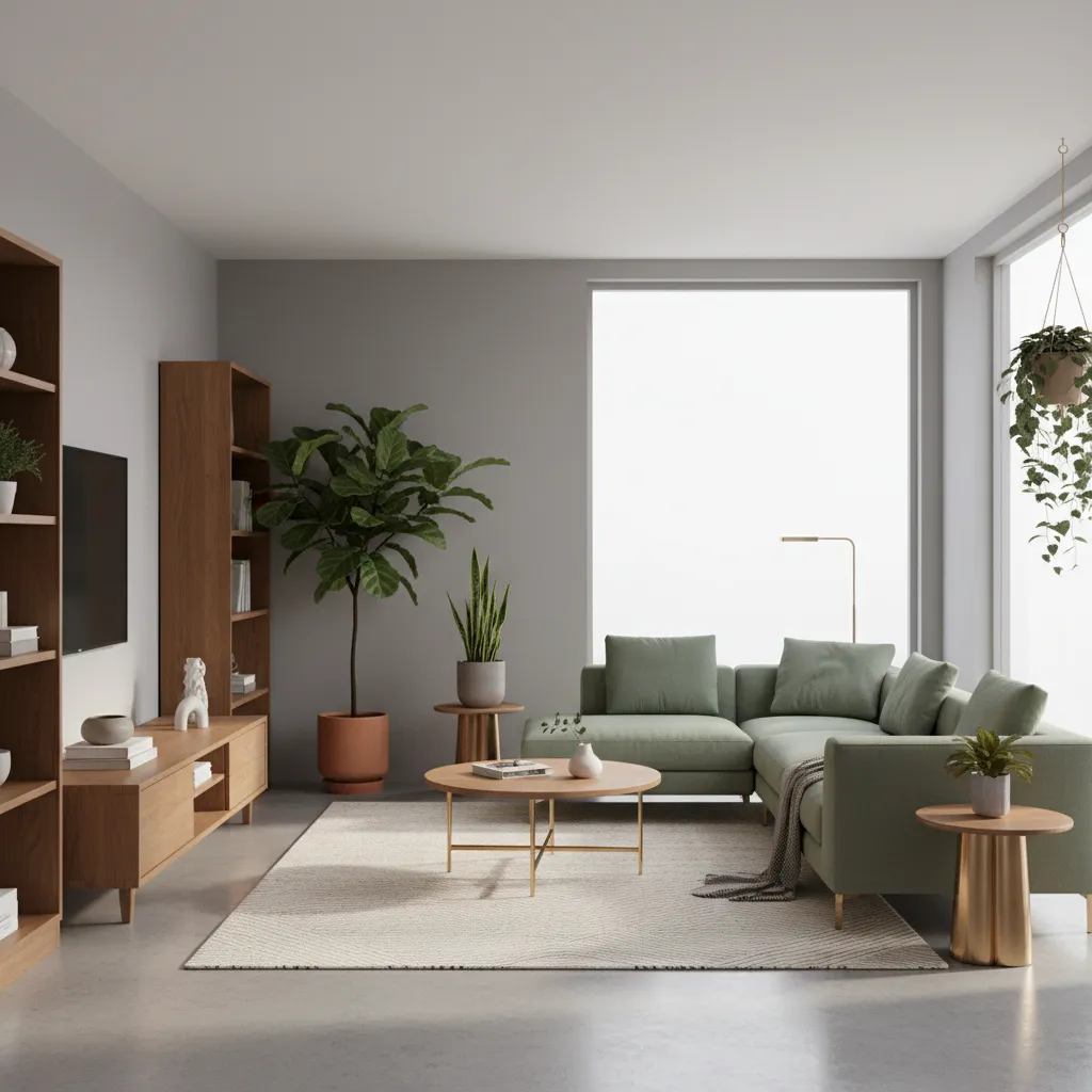 How to Balance Gray and Green Colors in Interior Spaces