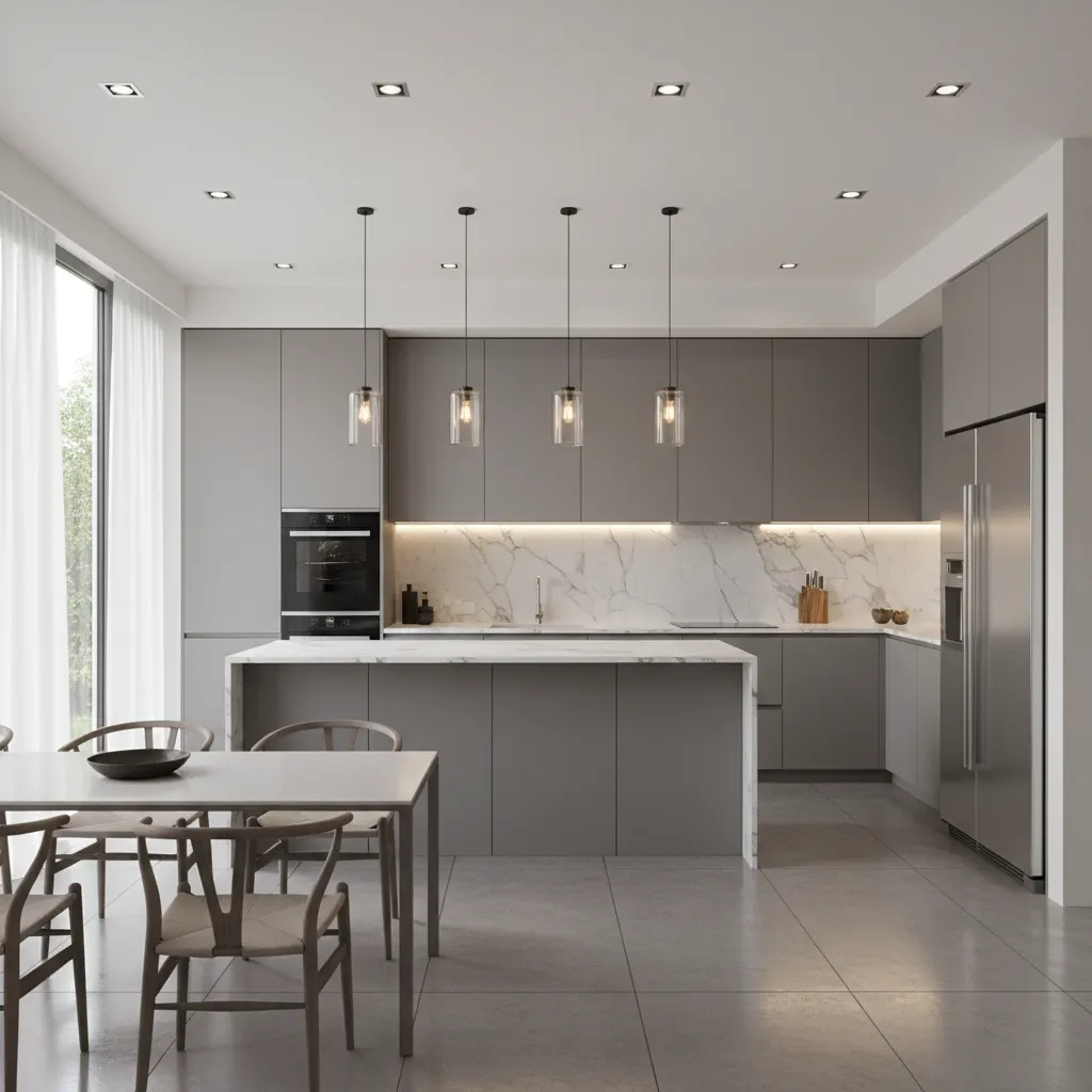 How to Optimize Lighting for Gray Kitchen Cabinets and Stainless Appliances