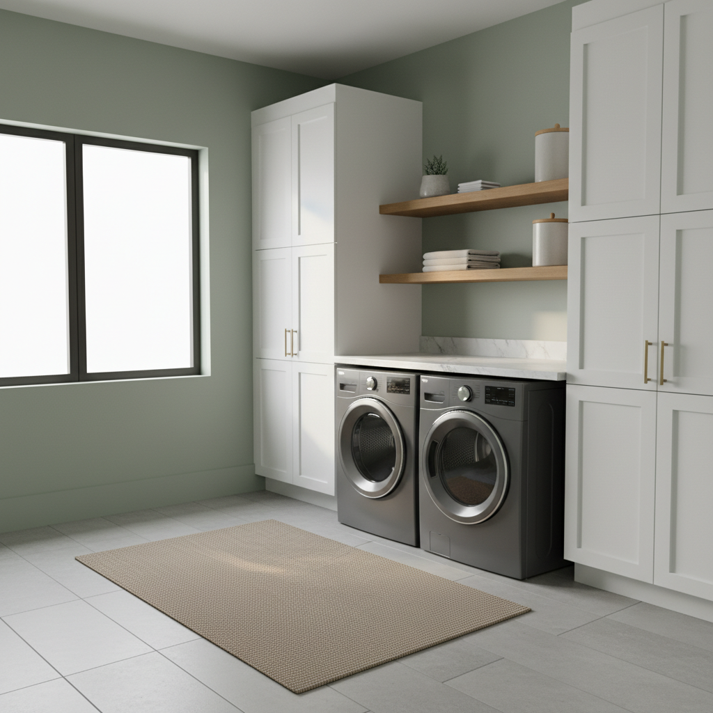 Laundry Room Feels Sterile? Green Laundry Room Design Fix