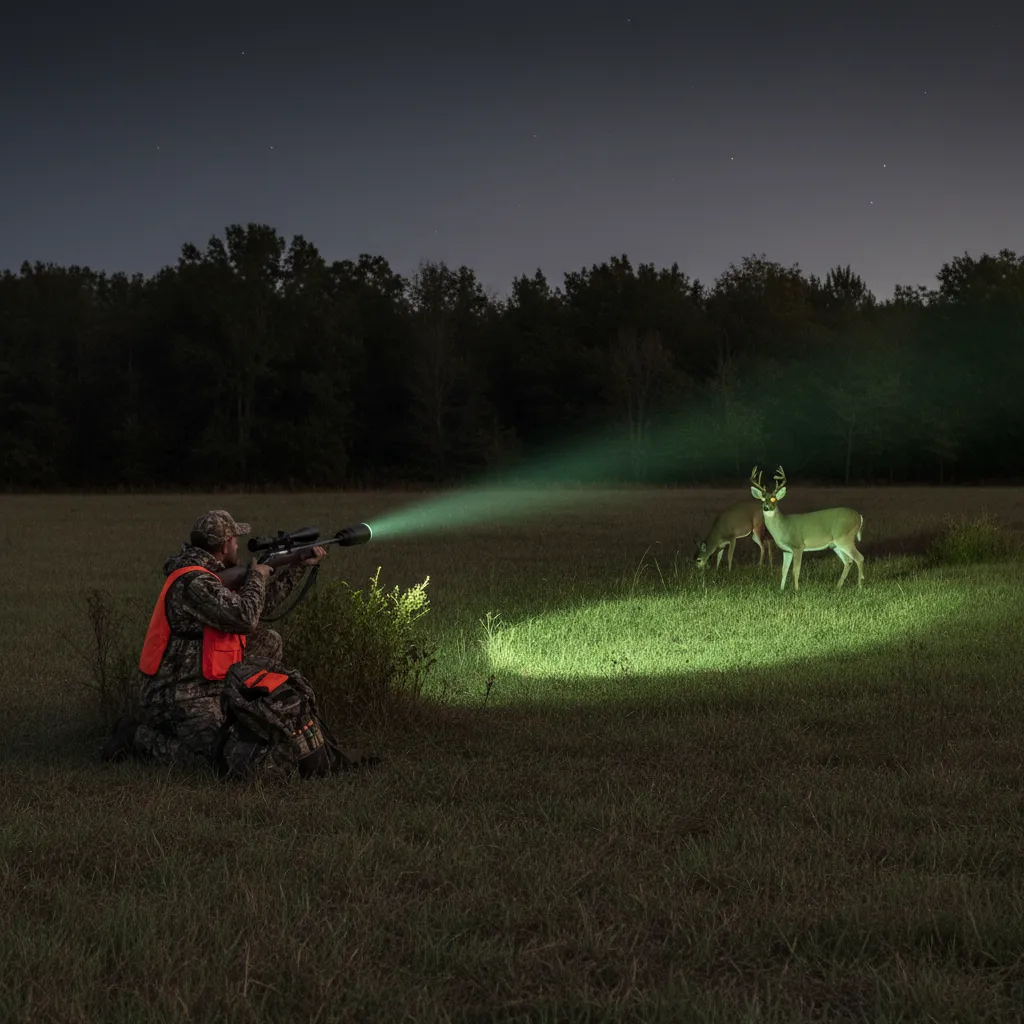 How to Optimize Green Light Use for Night Deer Hunting