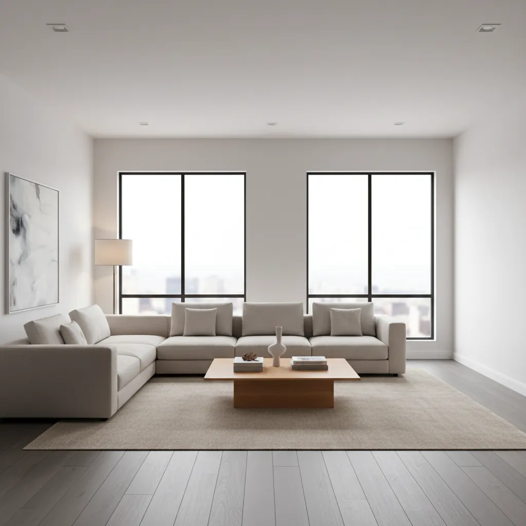 How Interior Designers Use Grey Floors and White Walls in Modern Homes