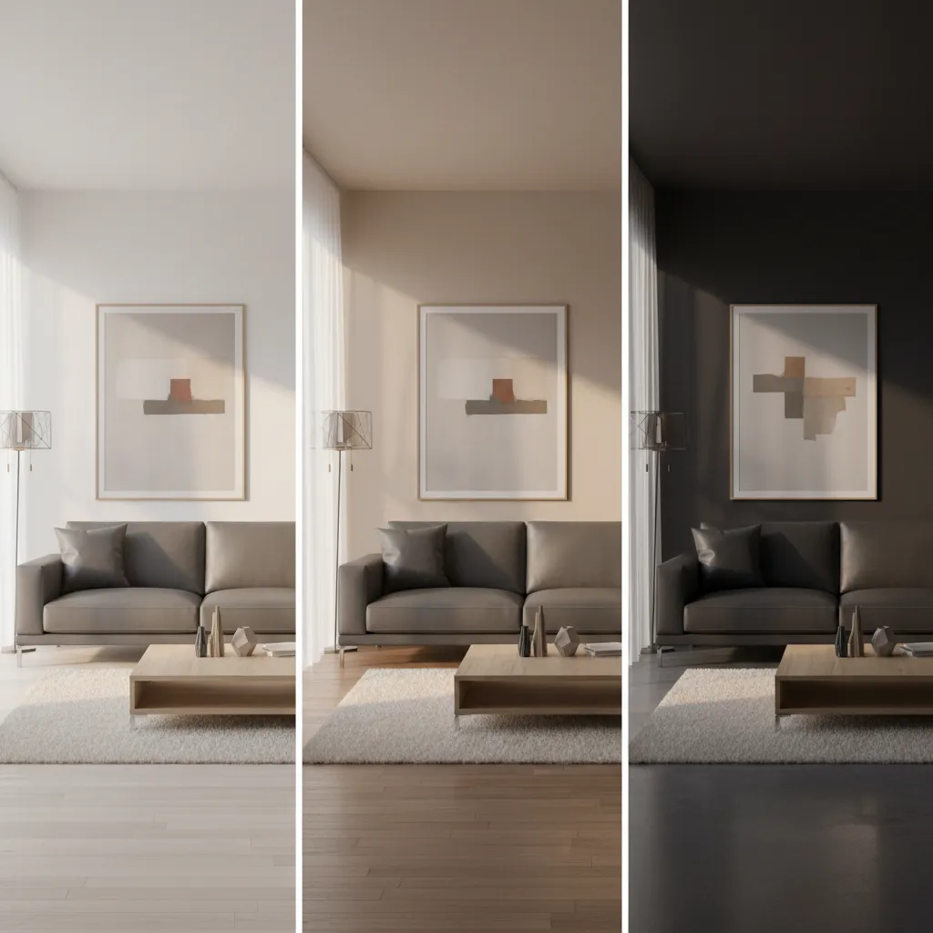 Grey leather sofa paired with different wall color examples