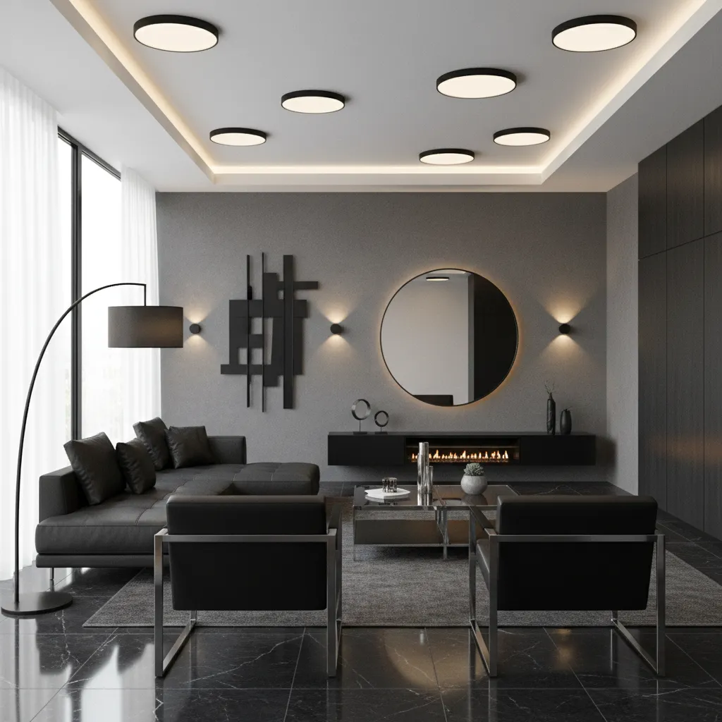 How to Balance Lighting in a Grey Room With Black Furniture: Practical lighting techniques that keep grey walls and black furniture dramatic without making the room feel dark or flat.