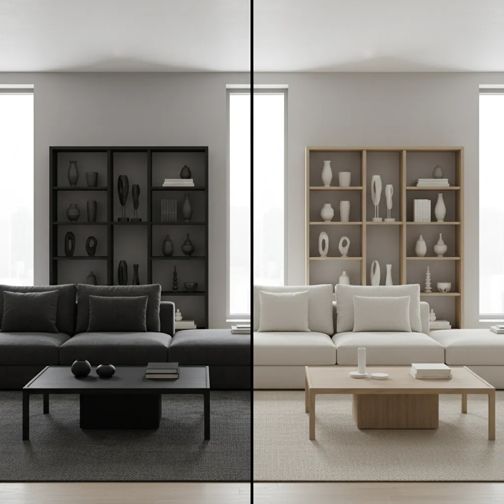 Room Size Perception With Dark vs Light Furniture