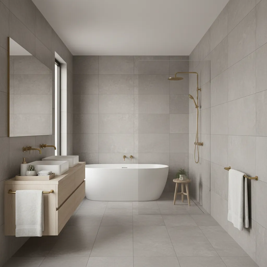 How to Choose Bathroom Accessories That Match Grey Tiles