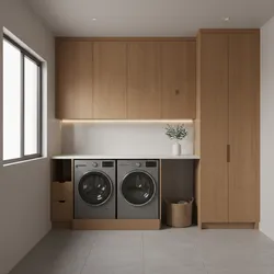 How to Choose Cabinets Countertops and Decor for Grey Washer and Dryer Sets