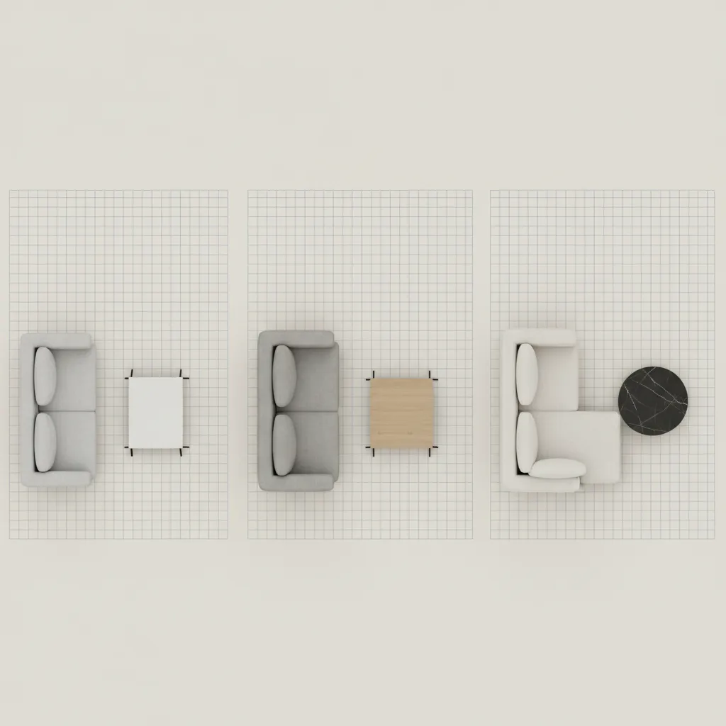 Comparison of different room grid sizes for layout planning