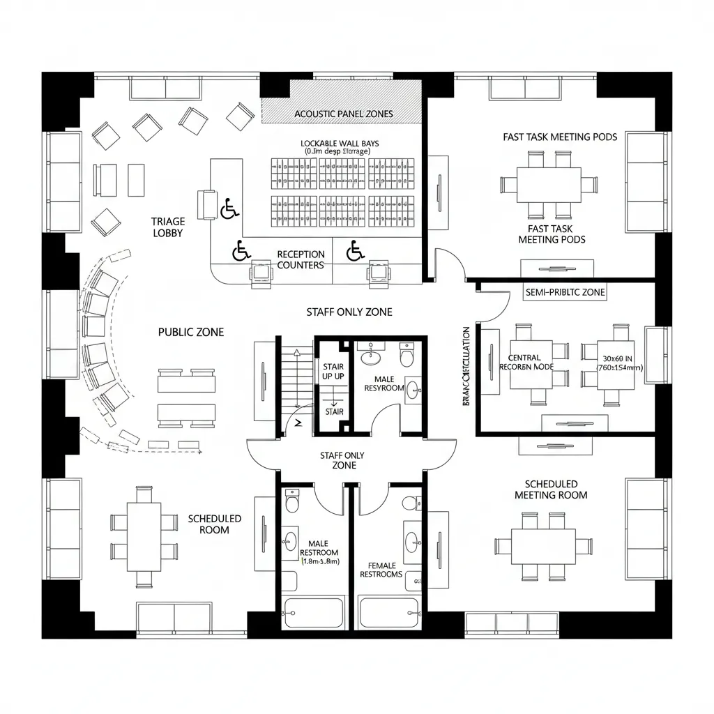 Ground Floor: Public Intake + Agile Operations