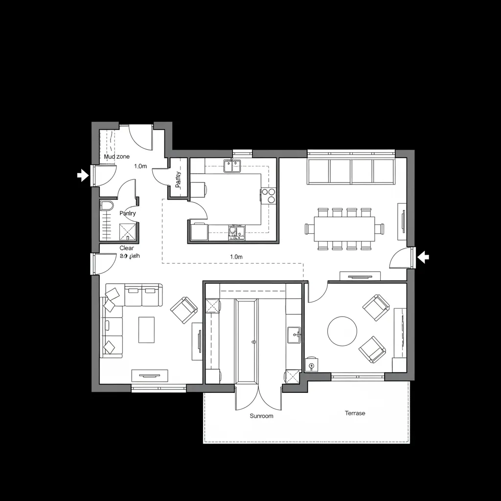 Ground-Level Axis: Sunroom as Light Engine