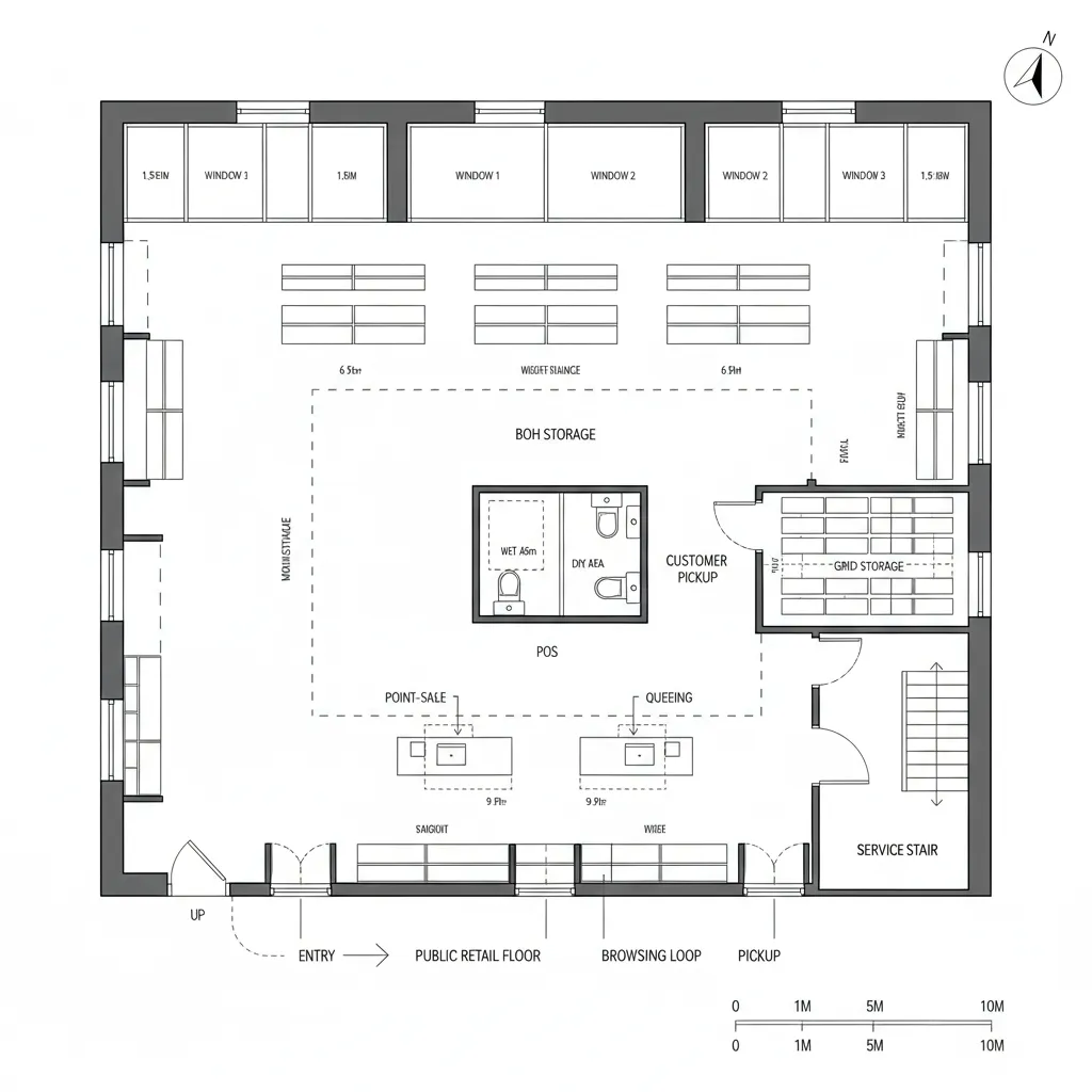 Ground Level: Retail Spine with Adaptive Thresholds