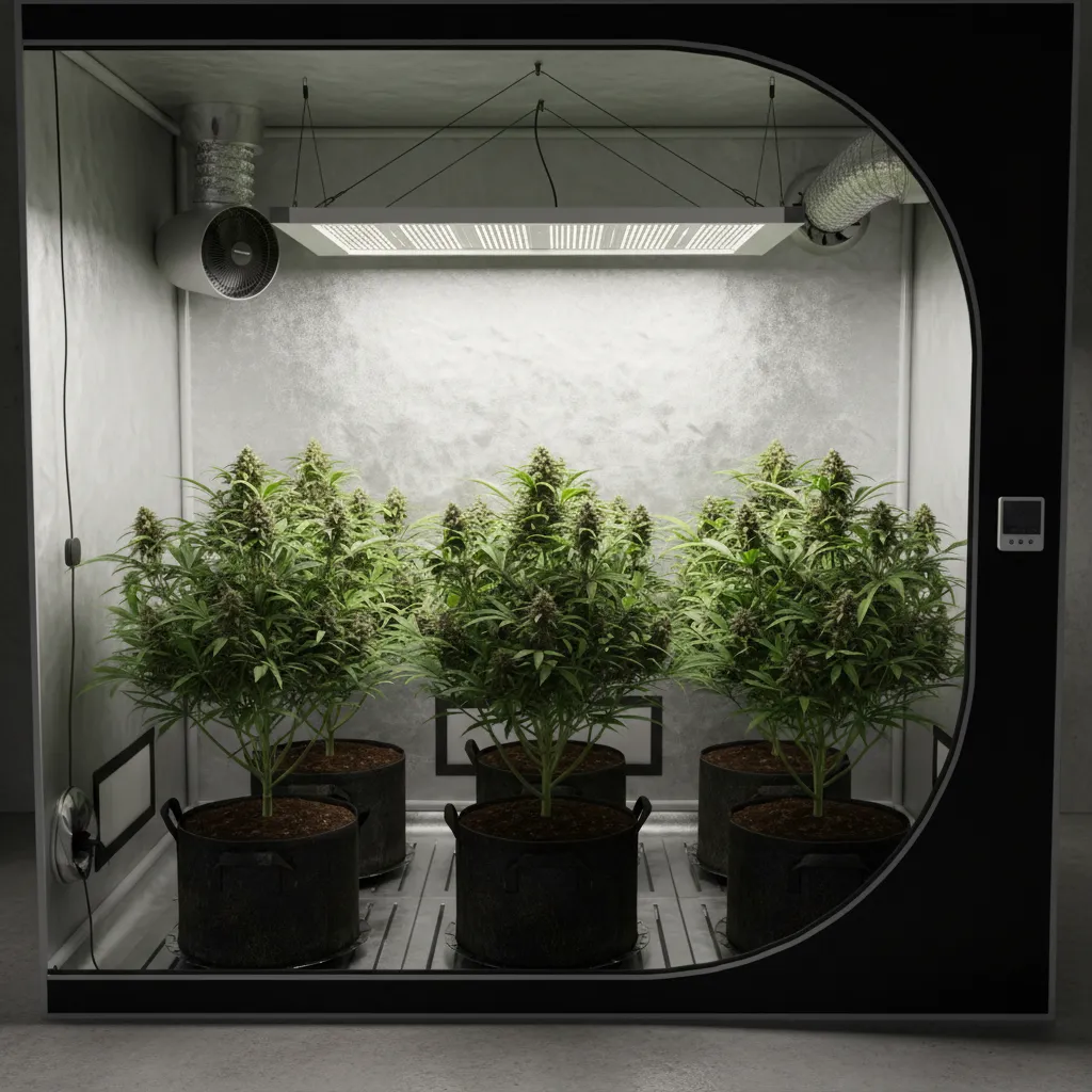 Proper grow light placement distance above plant canopy in indoor garden