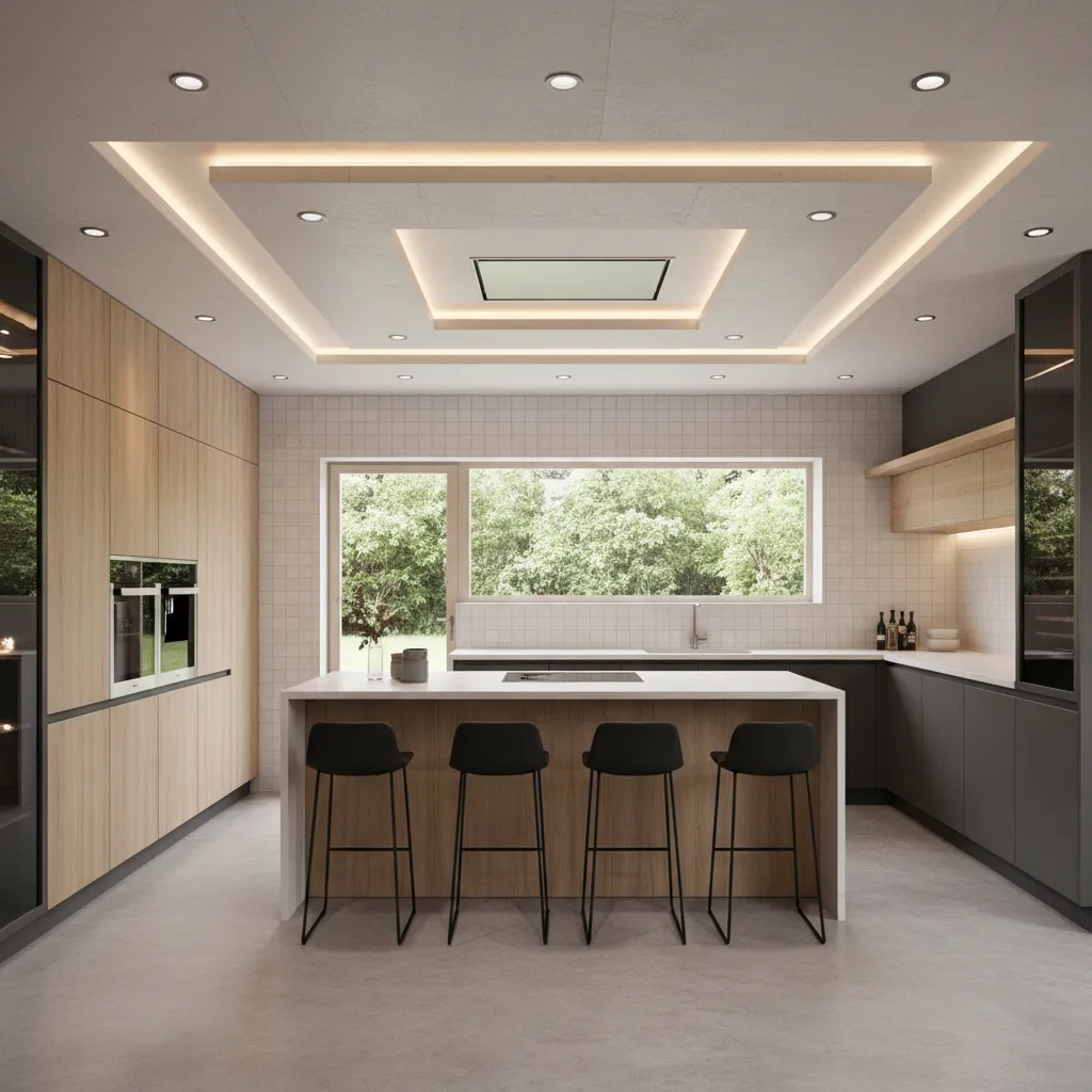 Kitchen Feels Dark? Gyproc Ceiling Design for Better Lightin