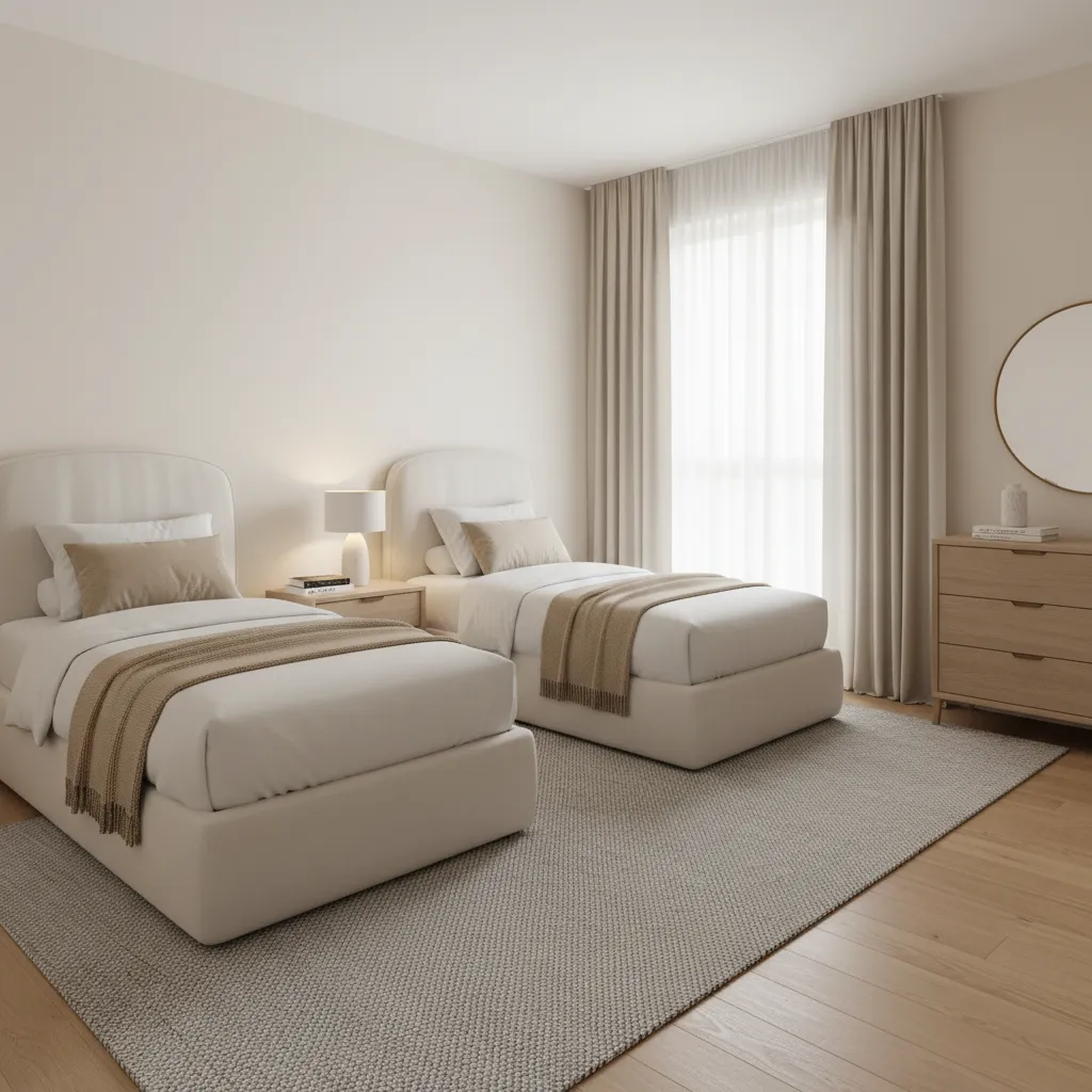 Habitación con dos camas individuales de 90 cm