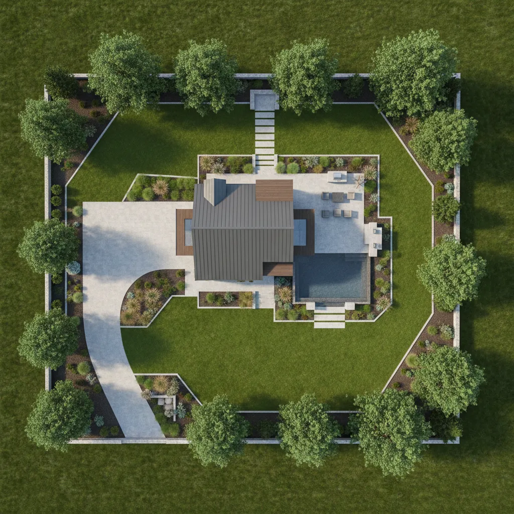 How to Plan a House and Yard Layout on a Half Acre Lot