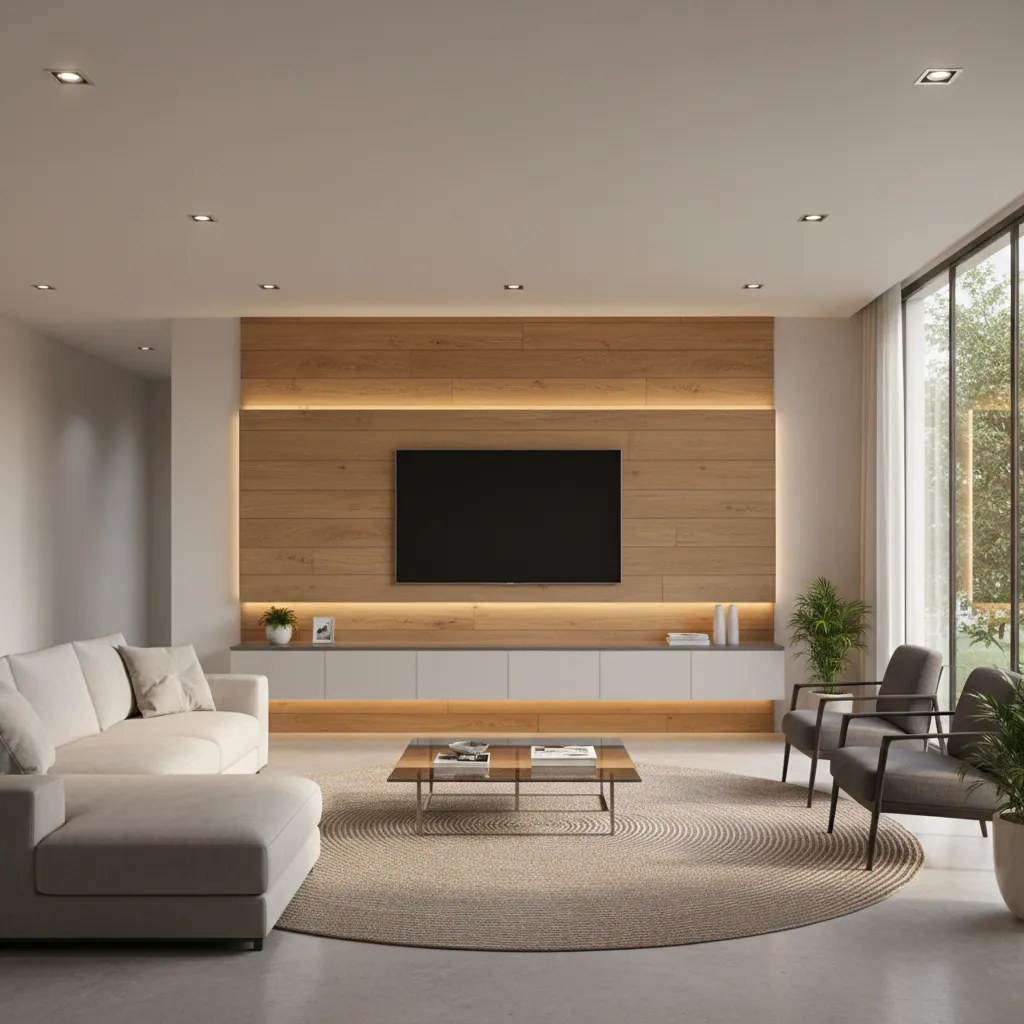Hall Interior Design for TV Wall That Transforms Your Living Room