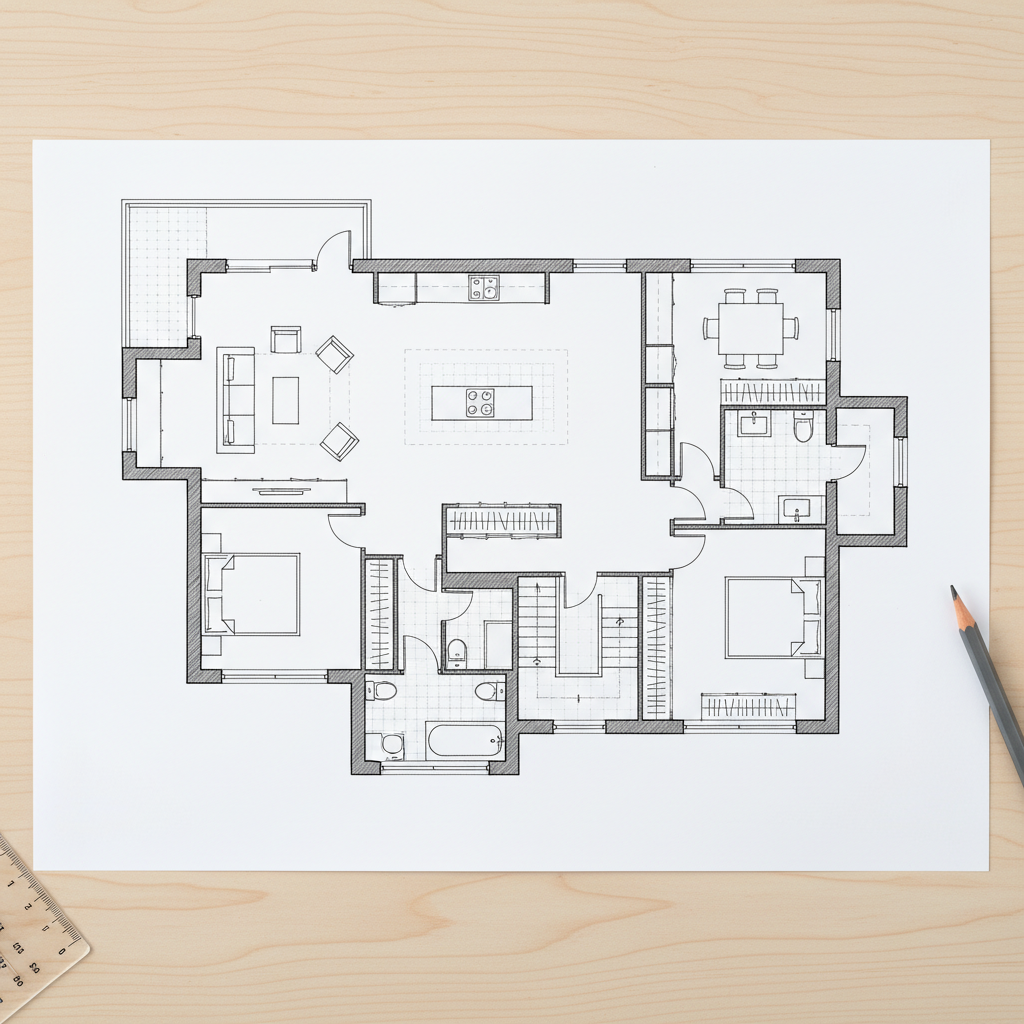 Hand Rendering Grid Hand Rendering Floor Plans Too Slow? 5 Ways to Speed It Up