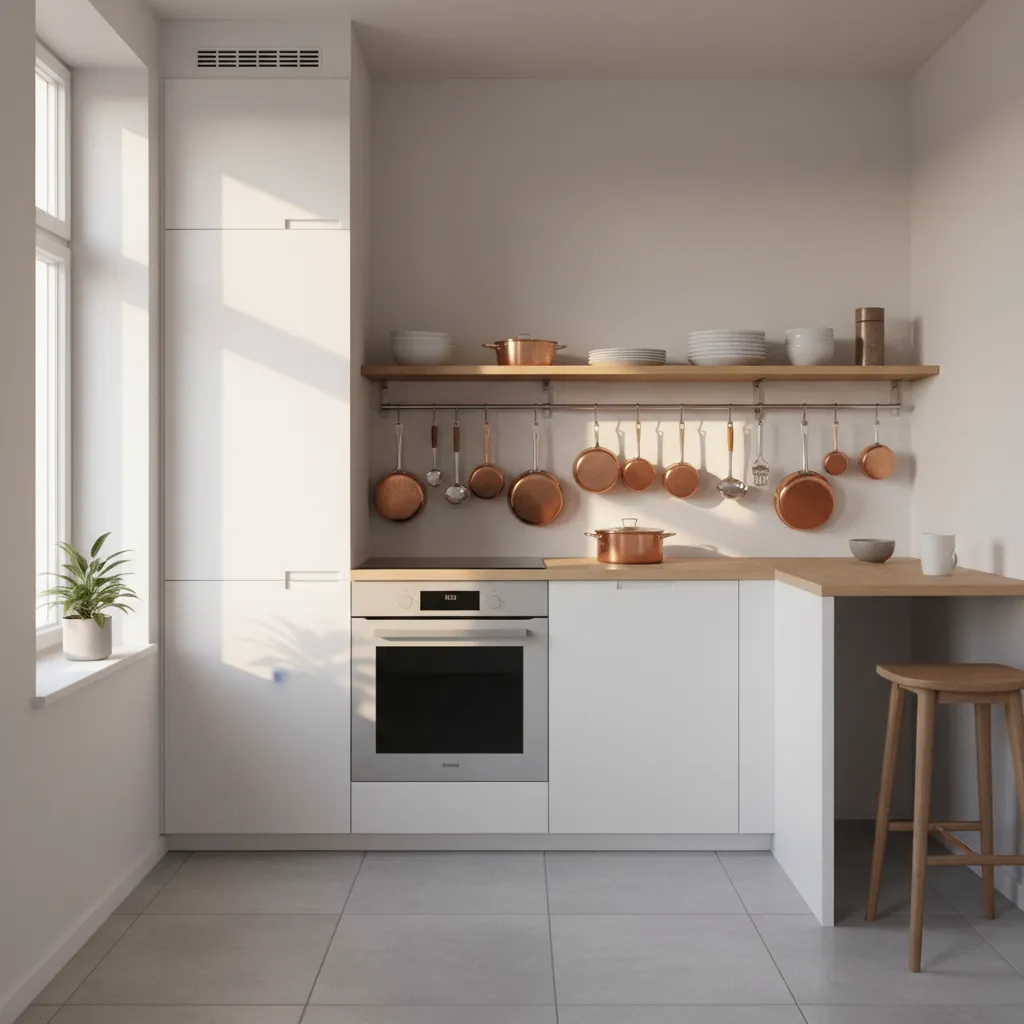 How to Hang Pots and Pans in a Small Kitchen