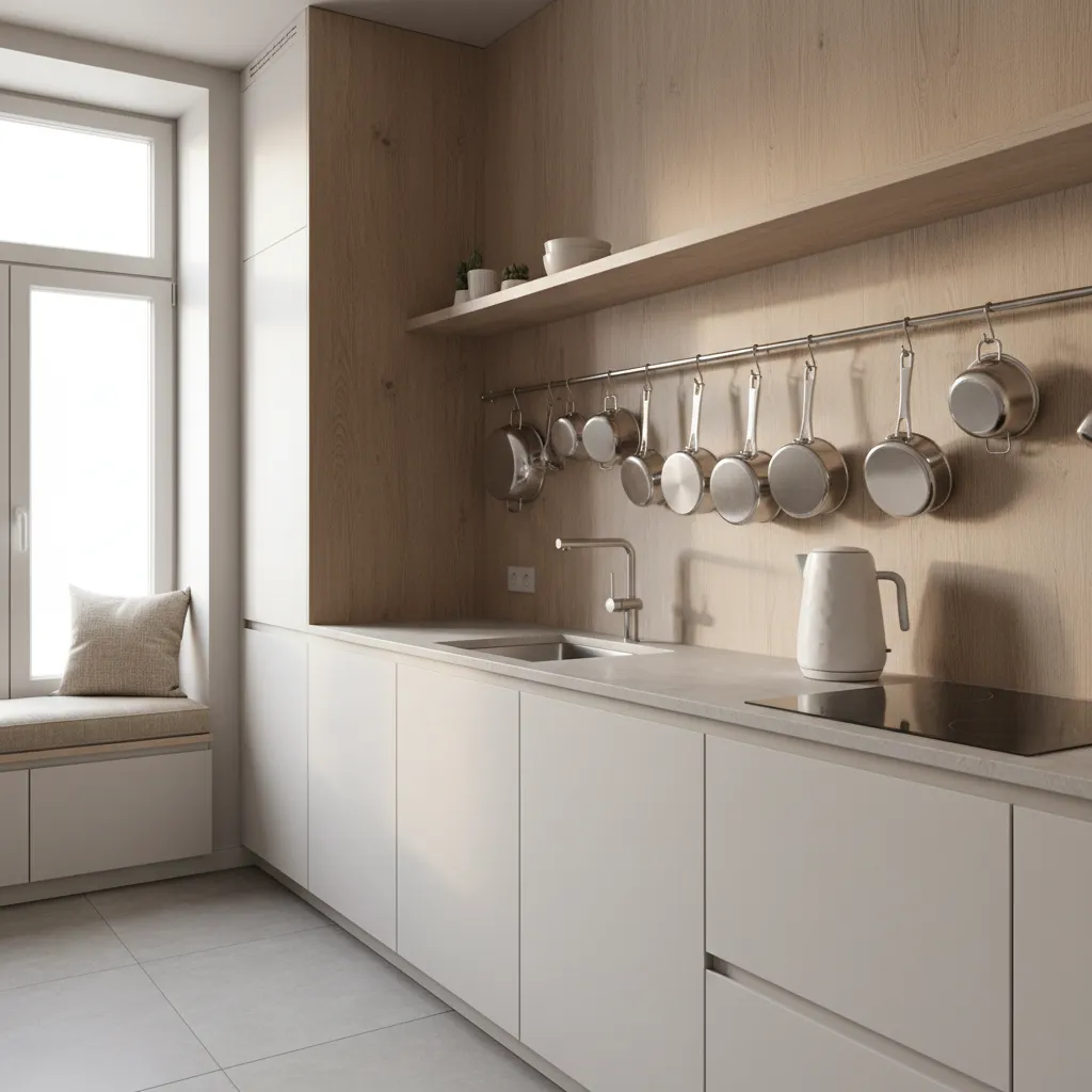 How to Hang Pots and Pans in a Small Kitchen