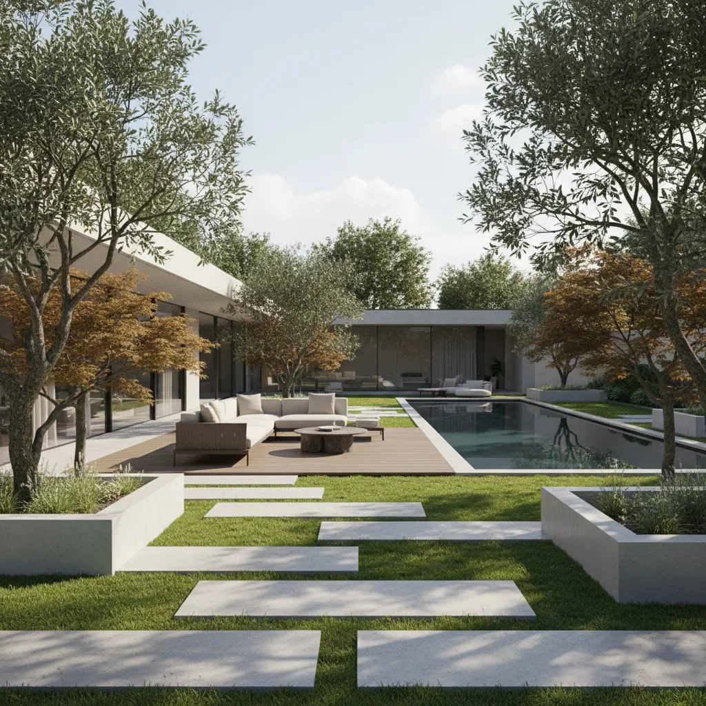 Outdoor landscape render using HDRI sky lighting and sunlight balance