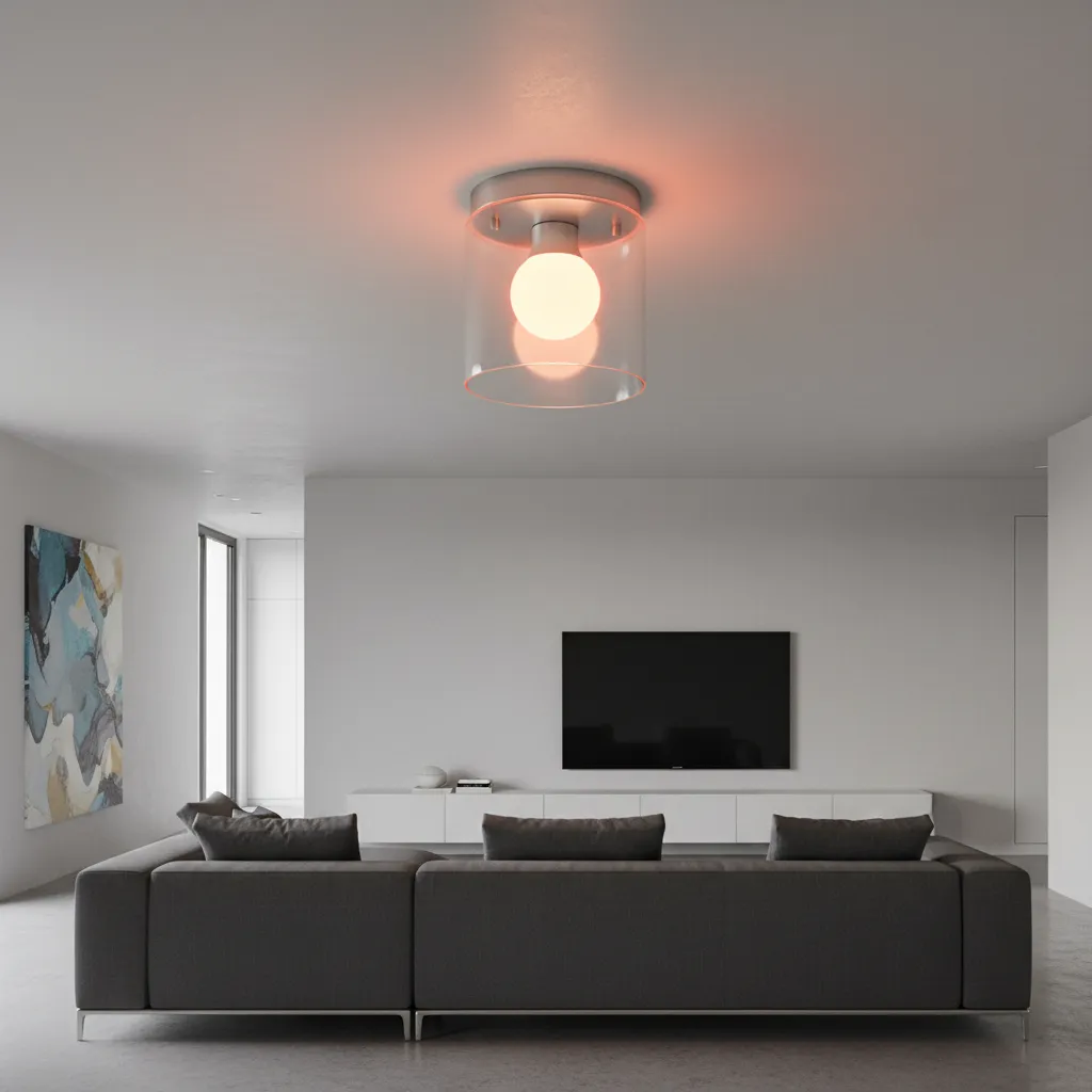 smart bulb installed in enclosed ceiling fixture illustrating heat buildup