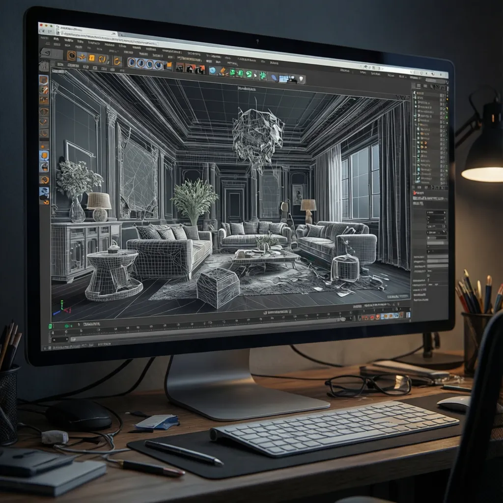 Large detailed 3D architectural model causing slow rendering in browser viewer