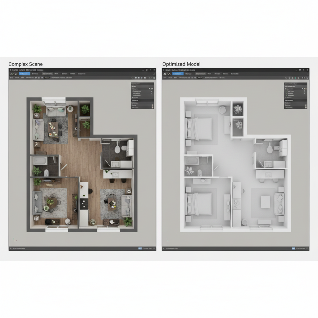 3D Floor Plan Rendering Too Slow? Optimize Models Fast