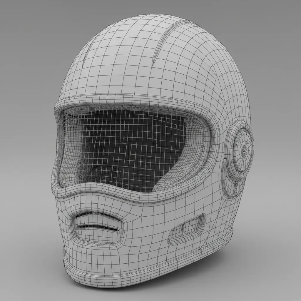 clean edge flow around helmet visor opening