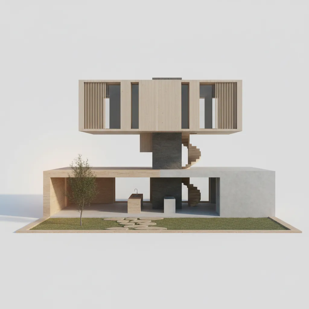 1 BHK Ground & First Floor Plan — Interface for Near-Future Living