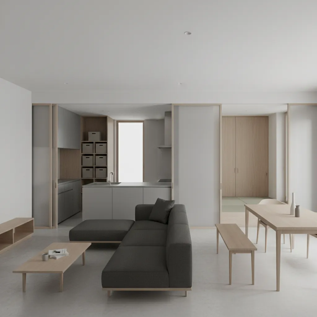 2LDKを静かに整える家具レイアウトの眼差し