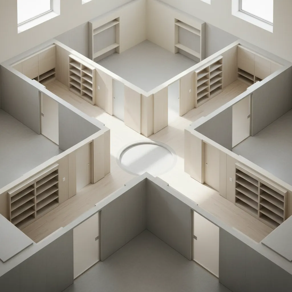 3BHK in 960 sq ft: Interface for a Compressed Future: A compact 3-bedroom compiled like code—flow, sightlines, storage, and furniture as the APIs of daily life