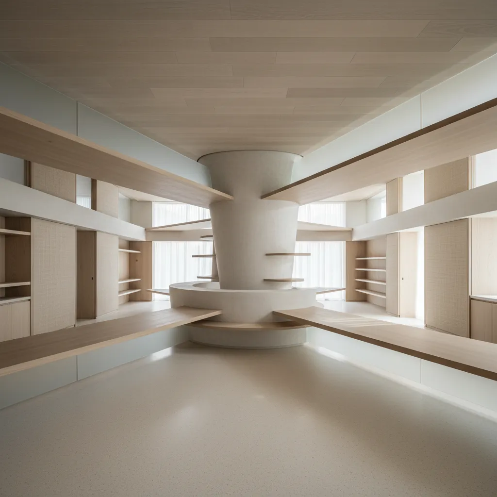 2-Bed, 1-Bath Open Concept as a Future Interface: Layered sightlines, programmatic flow, and cache-like storage for the next five years of living