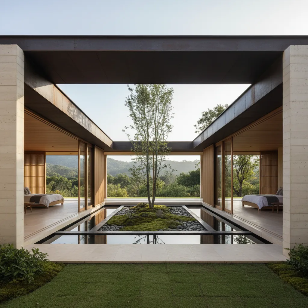 Four-Bed Interface: A single-floor, 4-bedroom plan as a calm operating system for everyday futures