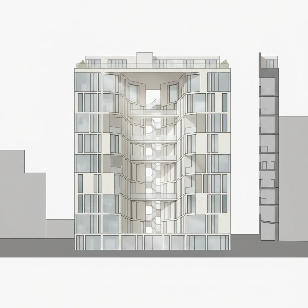 Four-Floor Apartment Plans on a 20×30m Plot