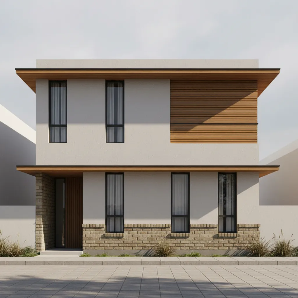 Fachadas de casas de dos pisos sencillas: 5 ideas reales