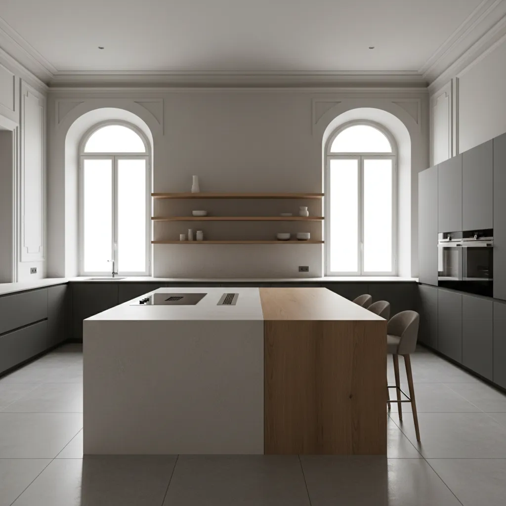 Cocinas con isla: diseño y lógica atemporal