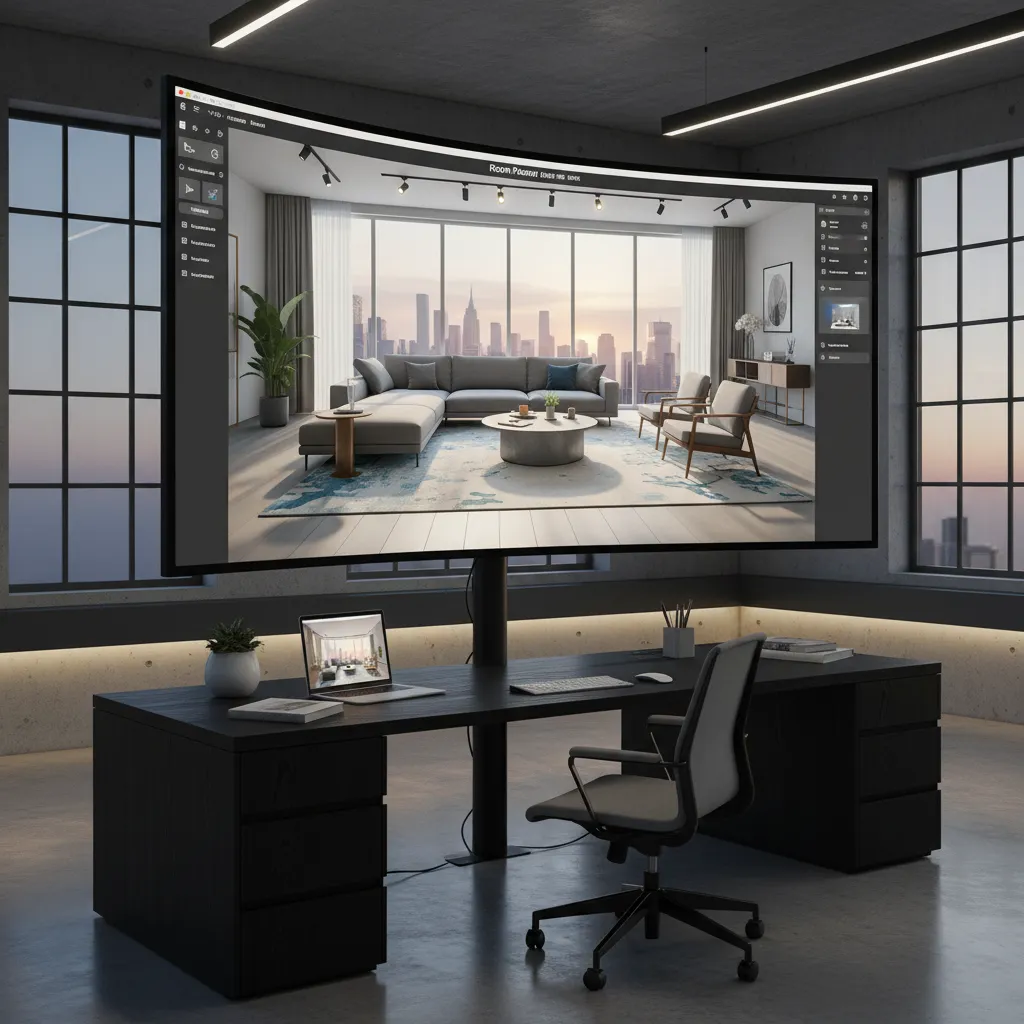 Planificador digital de habitaciones con mobiliario en 3D