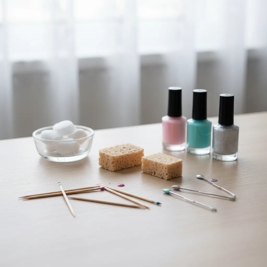 Herramientas caseras para hacer diseños de uñas