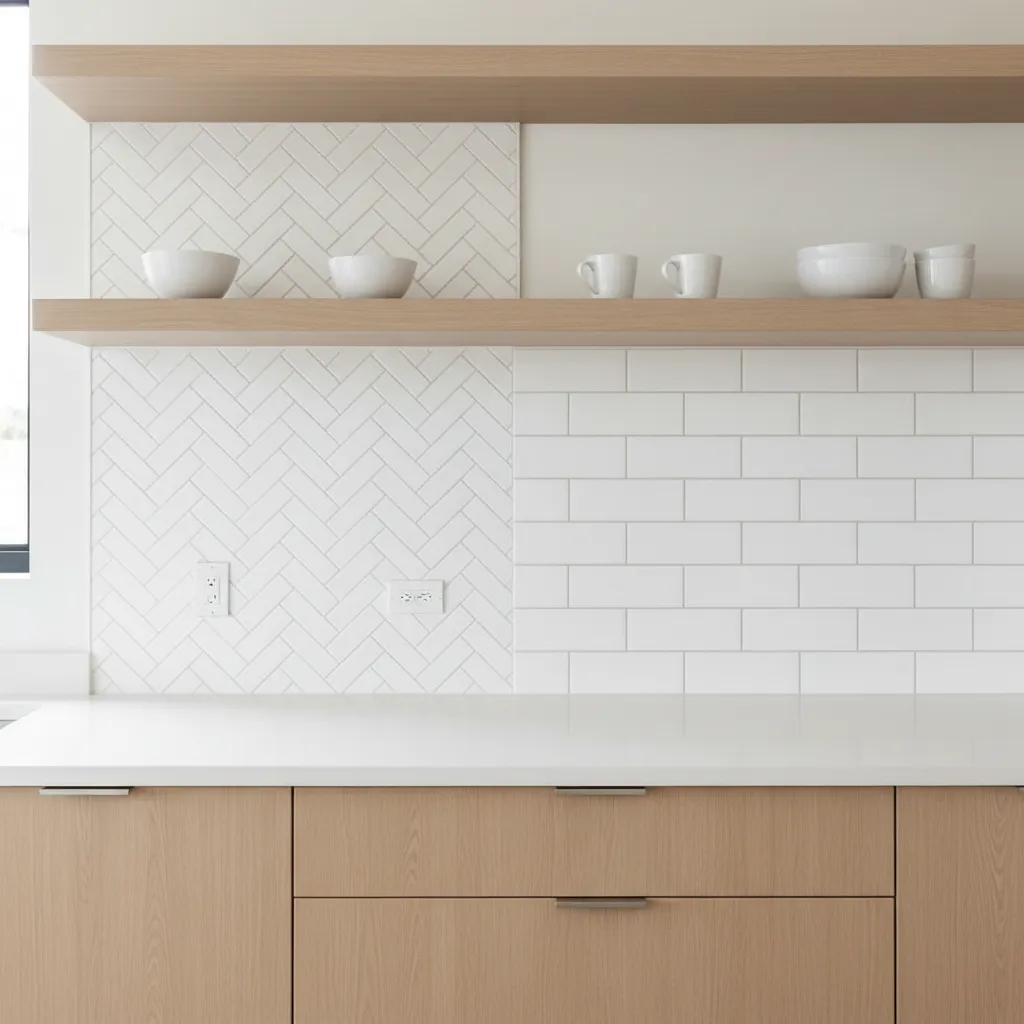 White Herringbone vs Subway Tile: What I’d Choose
