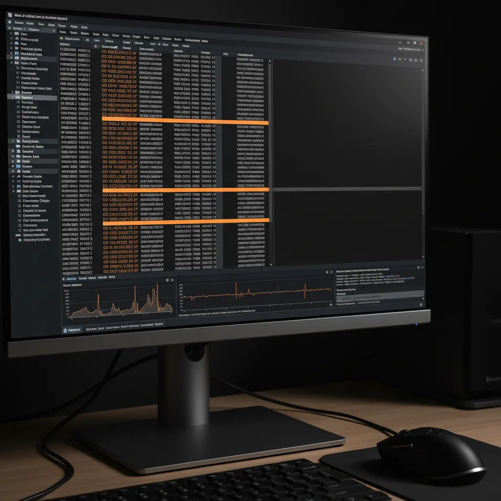 hex editor view analyzing binary file to identify 3D model data
