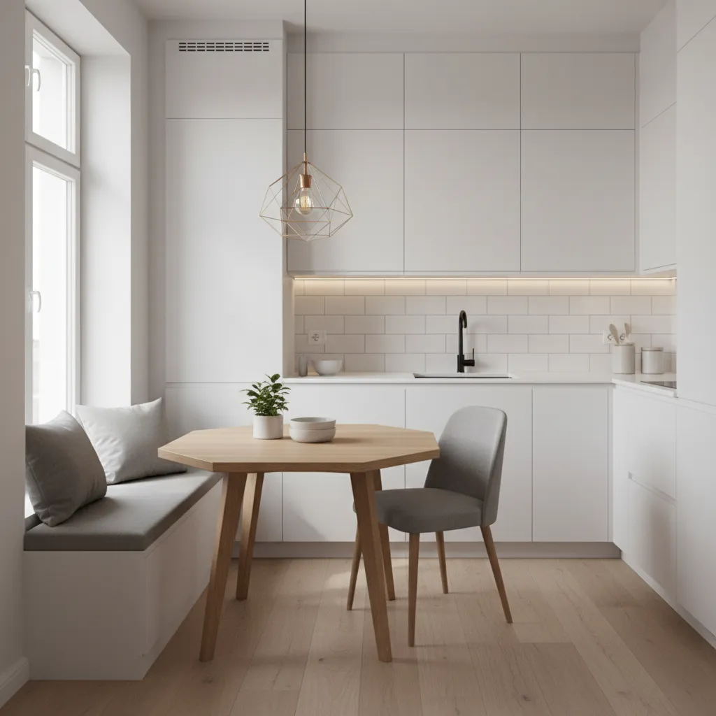 How Interior Designers Use Hexagon Tables in Modern Small-Apartment Kitchens