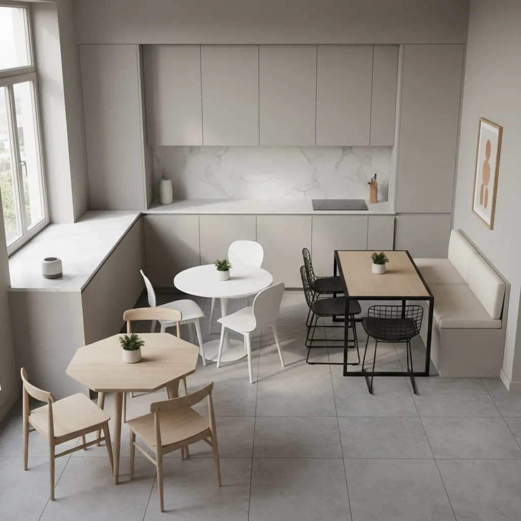Hexagon vs Round vs Square Kitchen Tables for Small Spaces