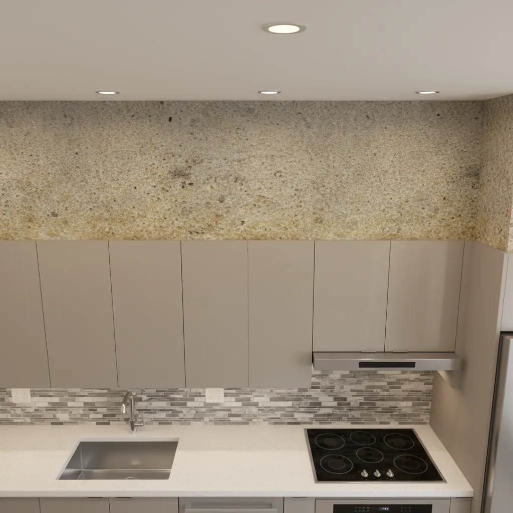 top of kitchen cabinets showing hidden grease and dust buildup